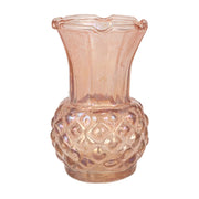 Vase Debossed Glass Amber Smallest 4" High by Homeportonline