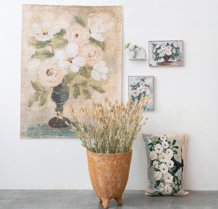 Wall Décor Canvas Flowers in Vase 2 Styles (Sold Separately) by Homeportonline