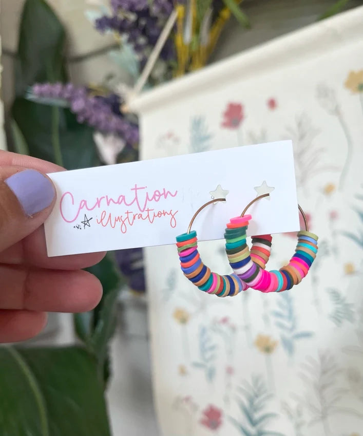 Confetti Earrings - Hoops