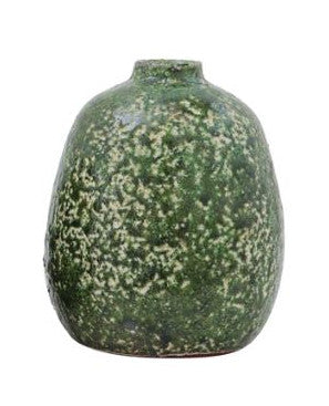 Vase Terracotta Round Speckled Green 6" High Large by Homeportonline