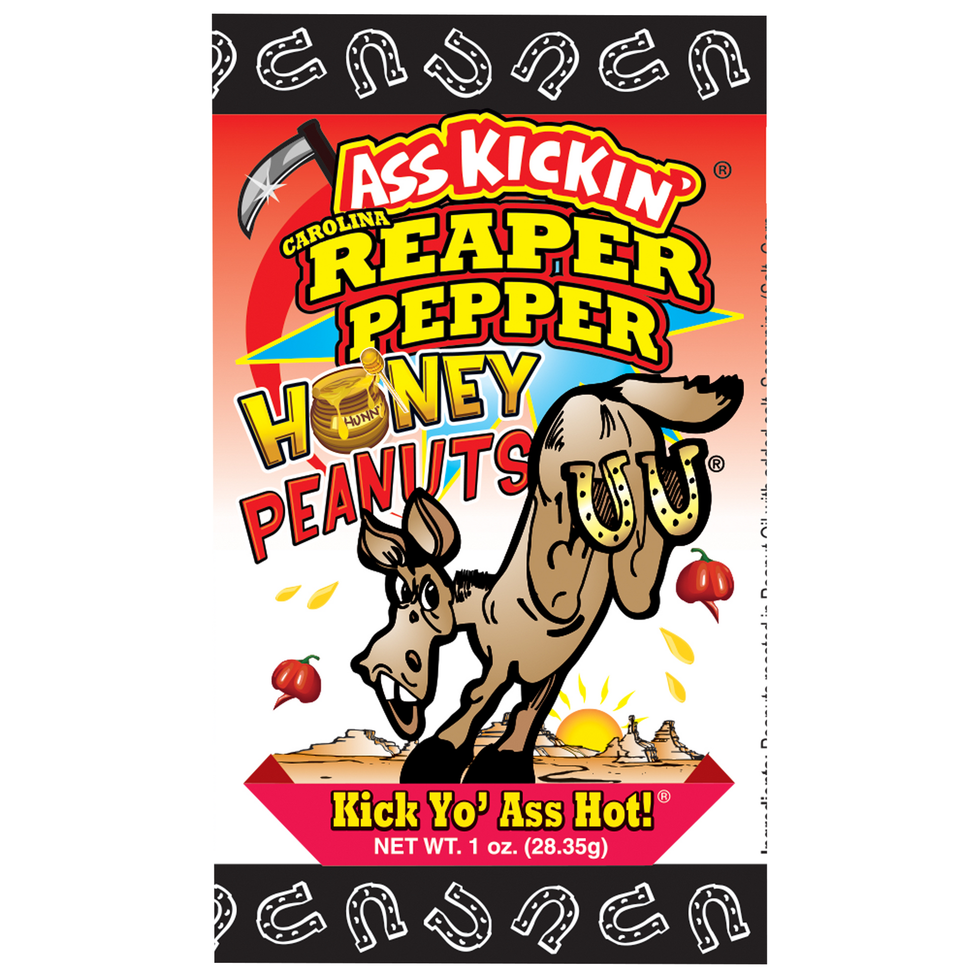 Ass Kickin’ Carolina Reaper Honey Peanuts 1 oz. Bag by Homeportonline
