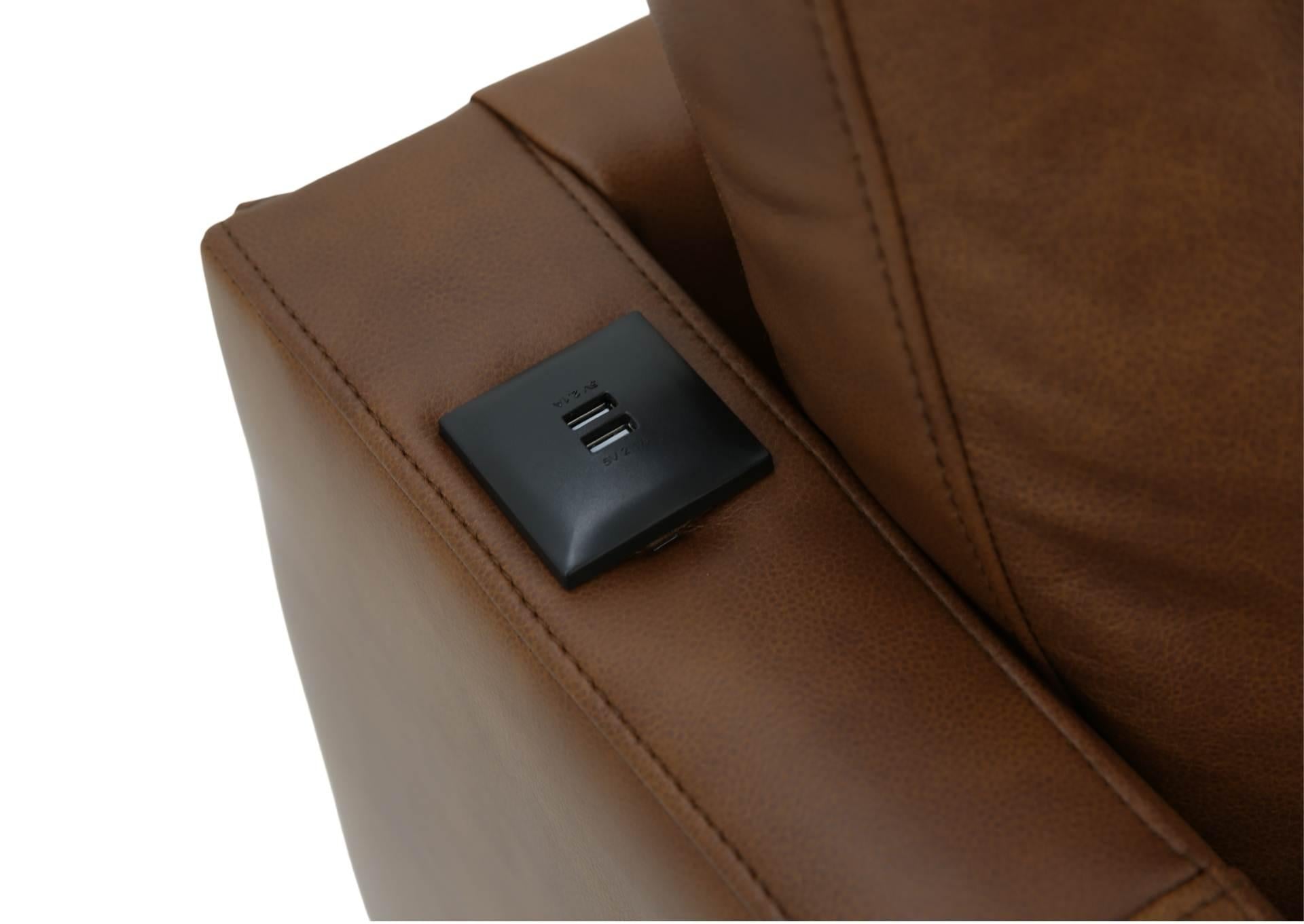 Trafton Sectional "L" Configuration Rust Leather LS (LAF) + W + LS (RAF) by Homeportonline