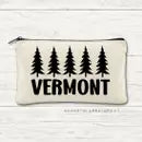 Vermont Trees Canvas Zipper Storage Bag by Wild Lark