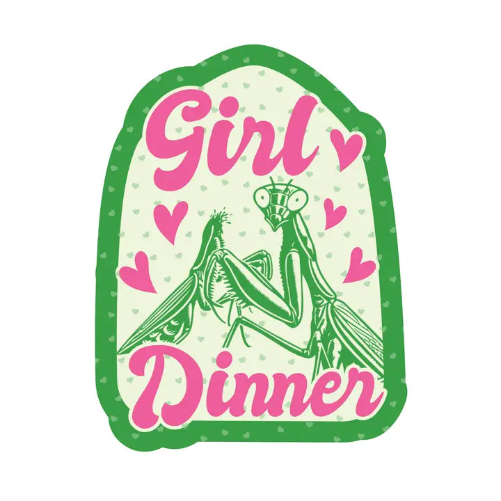 Girl Dinner Praying Mantis Sticker