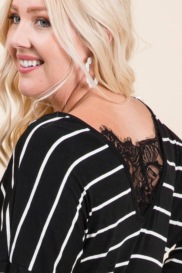 The Moment of the Truth Stripe Top by SidePony Boutique