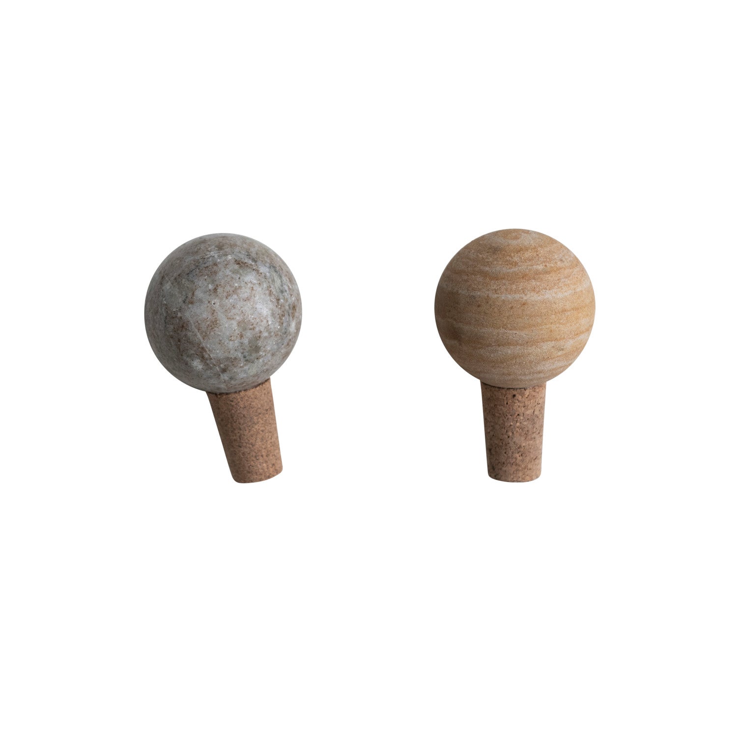 Marble & Cork Bottle Stopper, 2 Colors (Sold individually) by Homeportonline