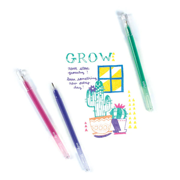 Gel Pens Glitter Radiant Writers 1.0 mm Set Of 8 by Homeportonline