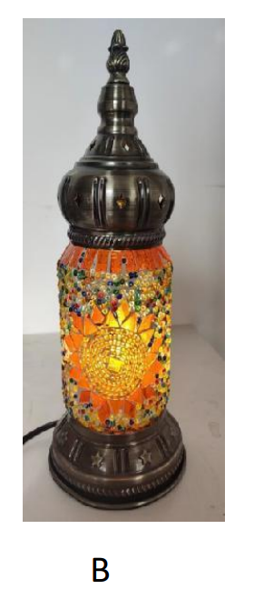 Mosaic Lamp Lantern 12" B by Homeportonline