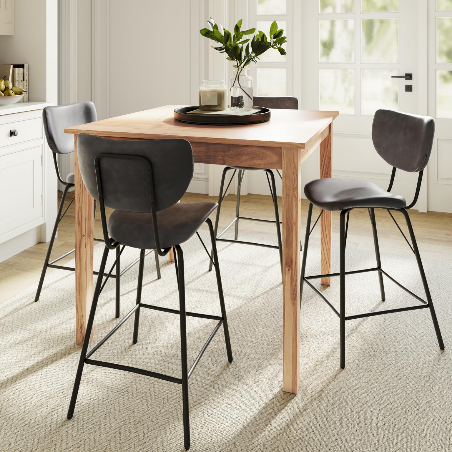Colby Counter Table Square Natural by Homeportonline