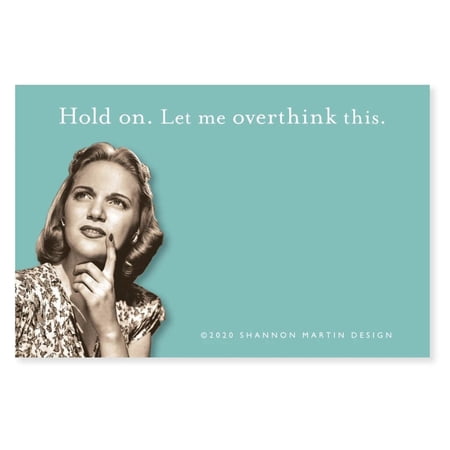 SHANNON MARTIN DESIGN Hold On. Let Me Overthink This Sticky Notes in Blue