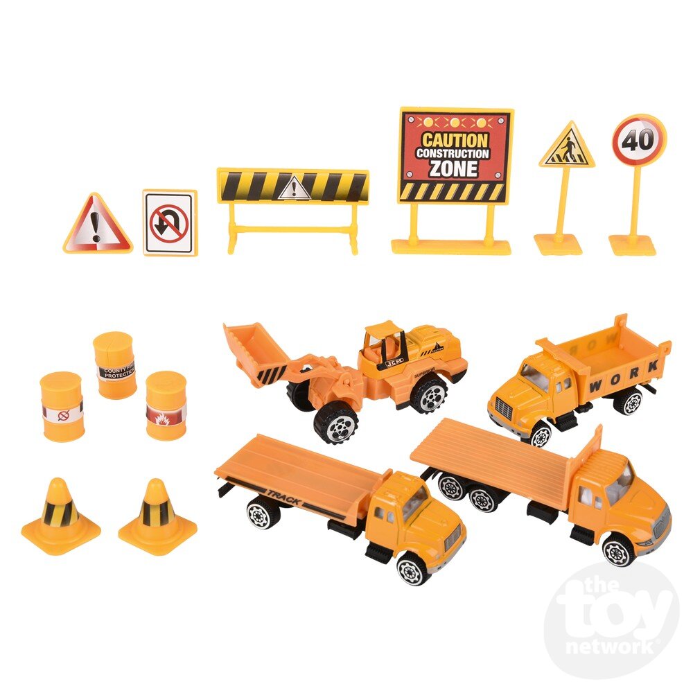 Diecast Play Set Construction 15 Piece by Homeportonline
