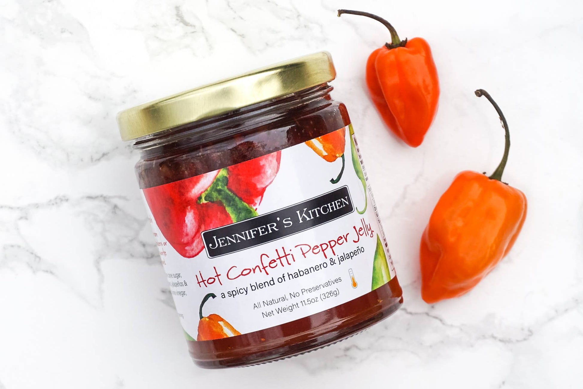 Jennifer's Kitchen - Hot Confetti Pepper Jelly - 11 oz by SidePony Boutique