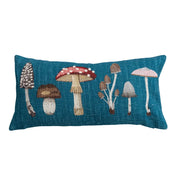 Pillow Lumbar Printed Mushroom w/ Embroidery 28"L x 12"H by Homeportonline