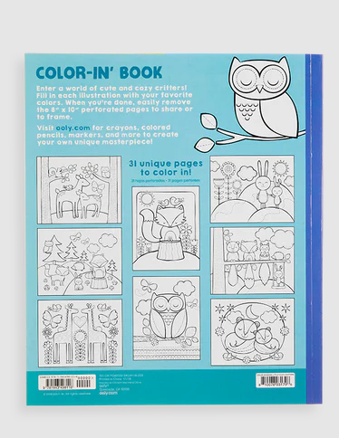 Coloring Book Little Cozy Critters by Homeportonline