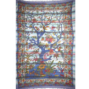Tapestry Full Size Overprint Madras Tree Of Life Blue by Homeportonline