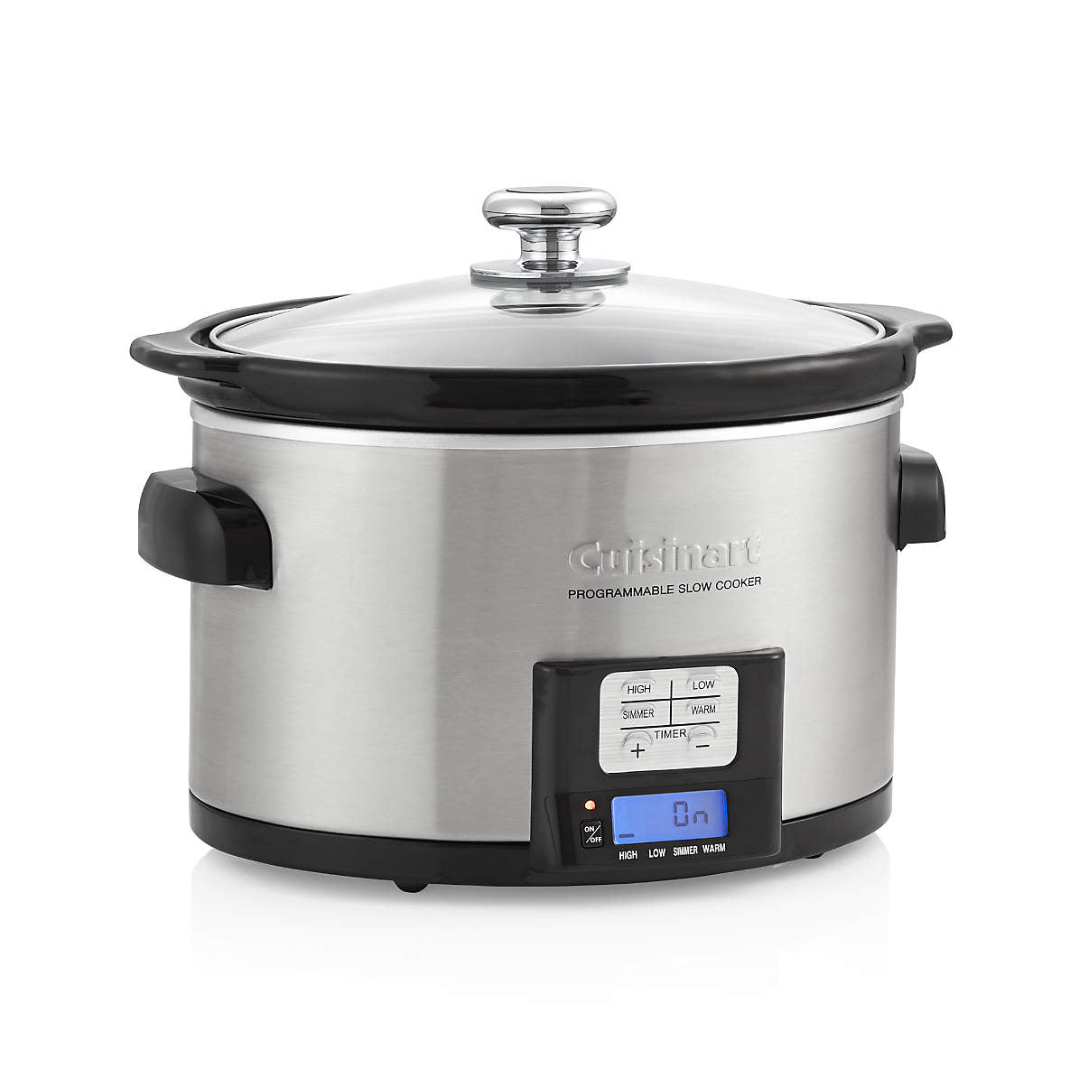 Electric Slow Cooker 3.5qt Programmable--on/off keep warm simmer low and hi settings by Homeportonline