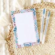 White Floral Notepad by Wild Lark