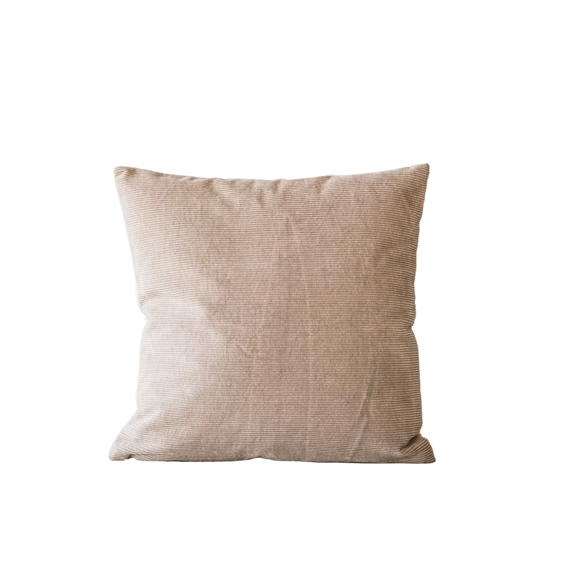 Pillow Cotton Corduroy Front Sand 18" Square by Homeportonline