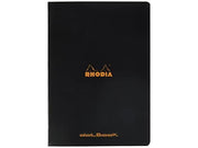 rhodia slim staplebound notebooks - dots 48 sheets - 8 1/4 x 11 3/4 in. - black cover