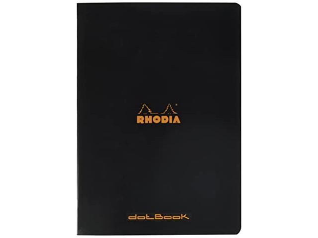 rhodia slim staplebound notebooks - dots 48 sheets - 8 1/4 x 11 3/4 in. - black cover