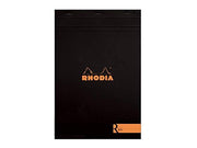 Rhodia R Head Stapled Pad, No18 A4, Lined - Black
