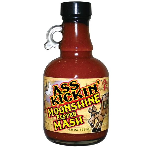 Barbecue Hot Sauce Ass Kickin Moonshine Pepper Mash by Homeportonline