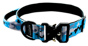 Alcott Tactical Blue Camo Collar w/ Control Handle Heavy Duty Metal Clasp Small