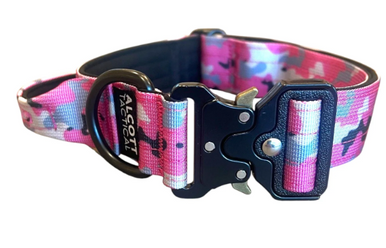 Alcott Tactical Pink Camo Collar w/ Control Handle Heavy Duty Metal Clasp Medium