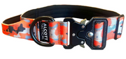 Alcott Tactical Orange Camo Collar w/ Control Handle Heavy Duty Metal Clasp Xlg
