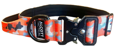 Alcott Tactical Orange Camo Collar w/ Control Handle Heavy Duty Metal Clasp Xlg