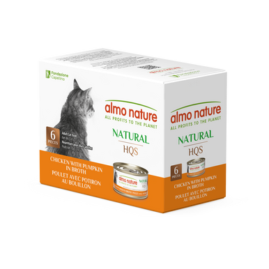 Almo Nature HQS Natural Chicken with Pumpkin Multipack 6pk of 2.47oz cans