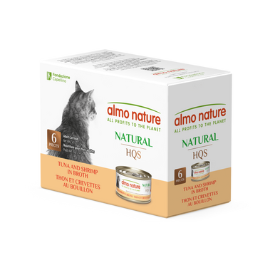 Almo Nature HQS Natural Tuna with Shrimp Multipack 6pk of 2.47oz cans