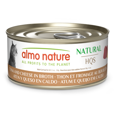 Almo Nature HQS Natural Tuna and Cheese in Broth 5.29oz
