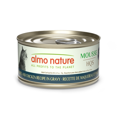 Almo Nature Natural Mousse Mackerel and Chicken Recipe in gravy  2.47oz
