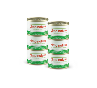 Almo Nature Functional Digestive Support Mackerel W/ Spinach 6pk of 1.76oz cans