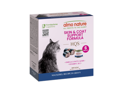 Almo Nature Functional Skin & Coat Mackerel in gravy 6pk of 1.76oz cans