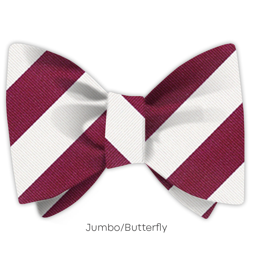 Academy Maroon and White - bow ties