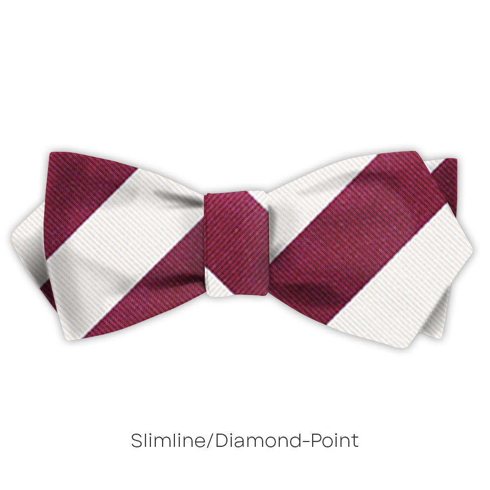 Academy Maroon and White - bow ties