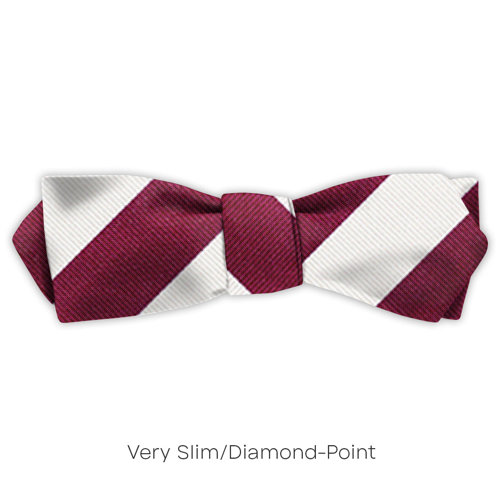 Academy Maroon and White - bow ties