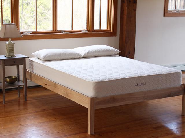 Savvy Rest Afton Natural Platform Bed with linseed oil finish