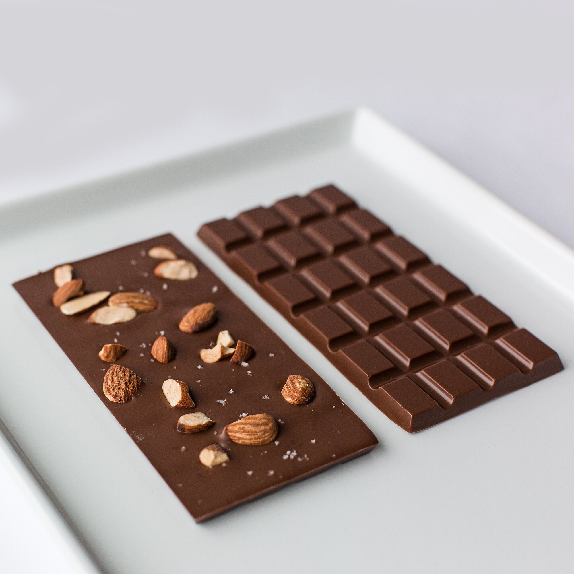 Roasted Almond & French Sea Salt Bar (Milk Chocolate) by NU Chocolat
