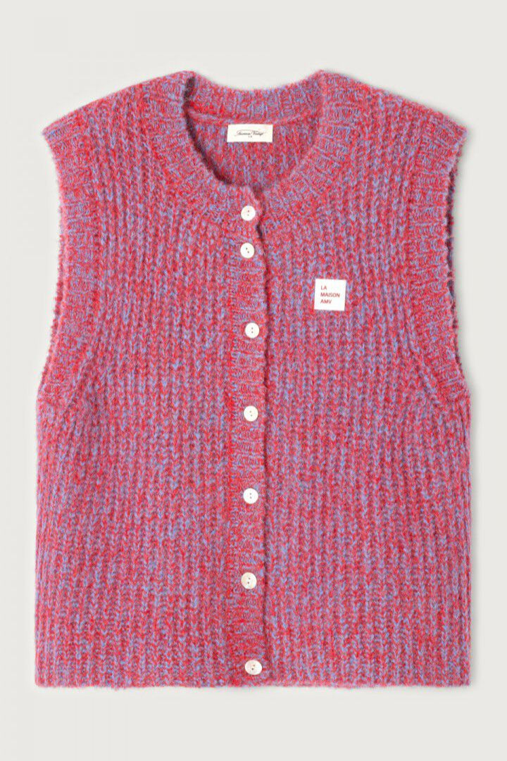 American Vintage East Cardigan – Heathered Chili Red by Dear Lucy
