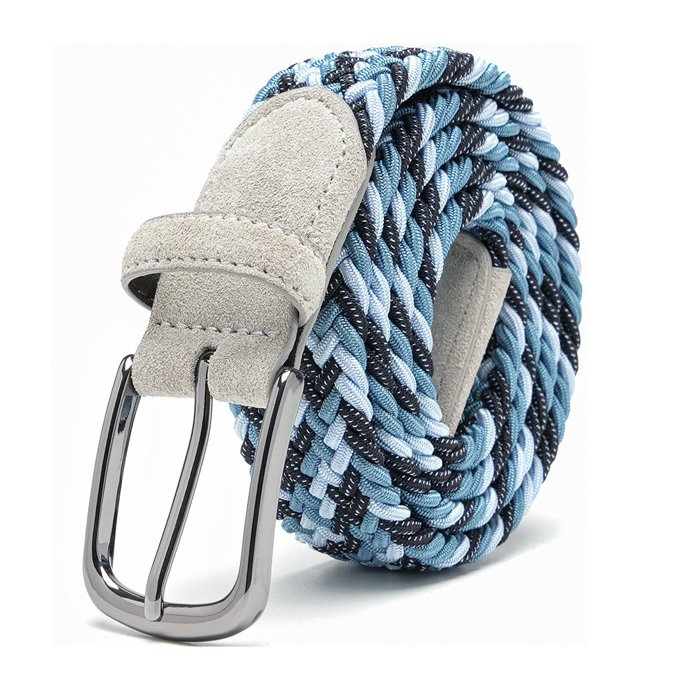Bradenton Blue/Black/Grey Braided Belt