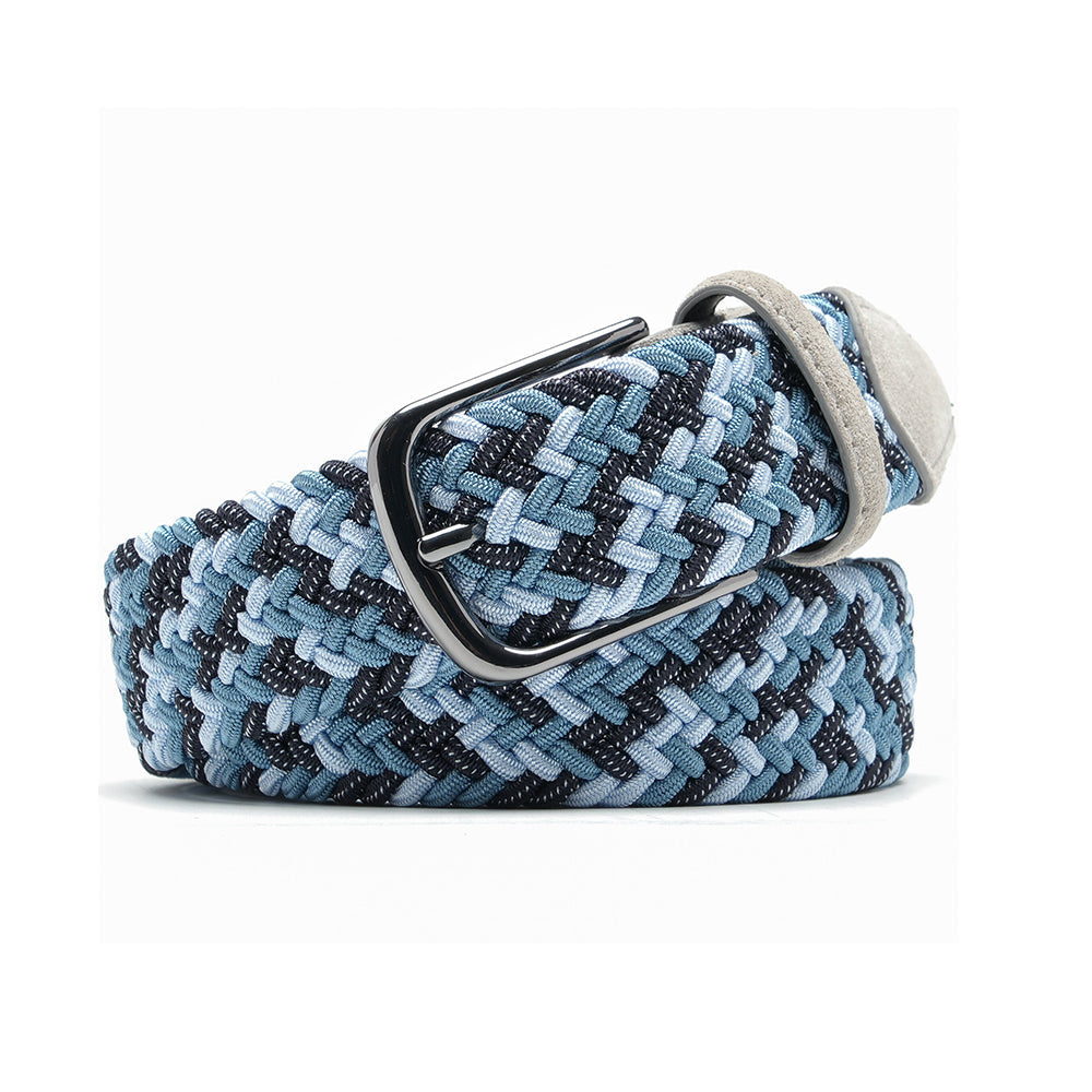 Bradenton Blue/Black/Grey Braided Belt