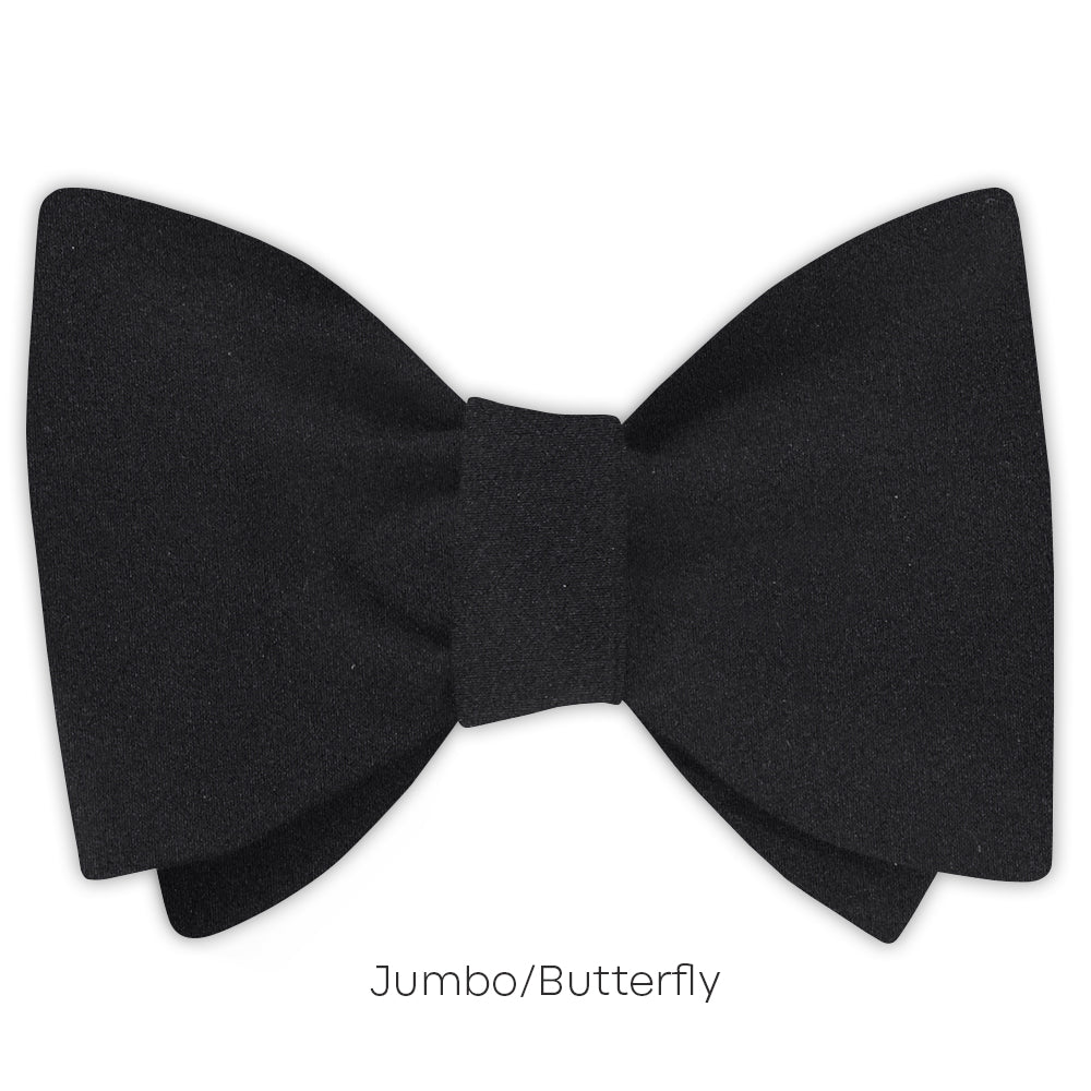 Black Charmeuse - bow ties
