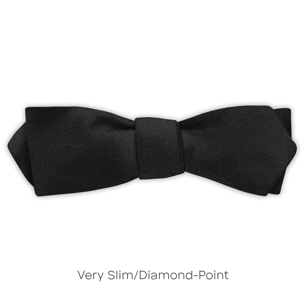 Black Charmeuse - bow ties