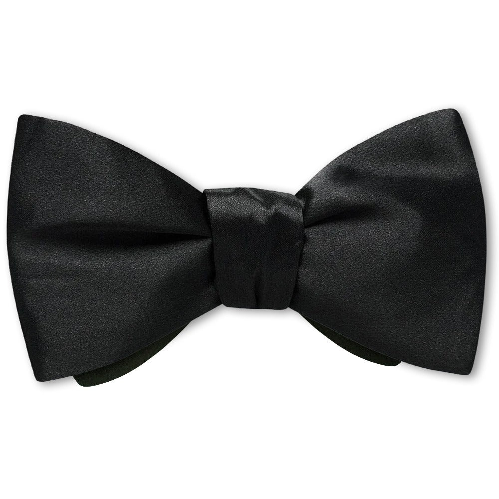 Black Charmeuse - bow ties