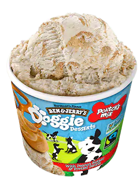 Ben & Jerry's Pontch's Mix Dog Treat Peanut Butter & Pretzel Swirls 4oz