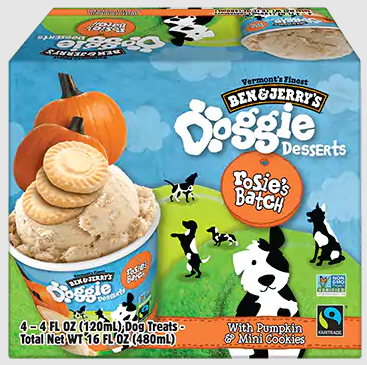 Ben & Jerry's Rosie's Mix Dog Treat Pumpkin Cookies 4pk 4oz