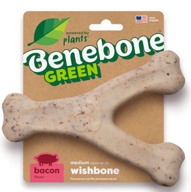 Benebone Green Wishbone Bacon Eco Bone Medium